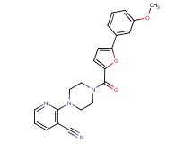 2-{4-[5-(3-methoxyphenyl)-2-furoyl]piperazin-1-yl}nicotinonitrile