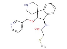2-(methylthio)-N-[(2R*,3R*)-2-(3-pyridinylmethoxy)-2,3-dihydrospiro[indene-1,4'-piperidin]-3-yl]acetamide