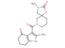 3-methyl-7-[(2-methyl-4-oxo-4,5,6,7-tetrahydro-1H-indol-3-yl)carbonyl]-1-oxa-3,7-diazaspiro[4.5]decan-2-one