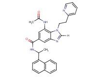 7-(acetylamino)-N-[1-(1-naphthyl)ethyl]-1-[2-(2-pyridinyl)ethyl]-1H-benzimidazole-5-carboxamide