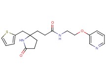 3-[5-oxo-2-(2-thienylmethyl)-2-pyrrolidinyl]-N-[2-(3-pyridinyloxy)ethyl]propanamide
