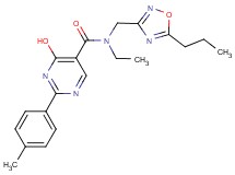 N-ethyl-4-hydroxy-2-(4-methylphenyl)-N-[(5-propyl-1,2,4-oxadiazol-3-yl)methyl]pyrimidine-5-carboxamide