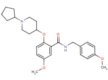 2-[(1-cyclopentyl-4-piperidinyl)oxy]-5-methoxy-N-(4-methoxybenzyl)benzamide