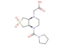 [(4aR*,7aS*)-6,6-dioxido-4-(pyrrolidin-1-ylcarbonyl)hexahydrothieno[3,4-b]pyrazin-1(2H)-yl]acetic acid