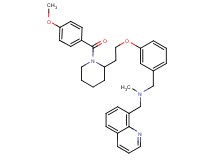 (3-{2-[1-(4-methoxybenzoyl)-2-piperidinyl]ethoxy}benzyl)methyl(8-quinolinylmethyl)amine