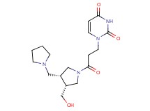 1-{3-[(3R*,4R*)-3-(hydroxymethyl)-4-(pyrrolidin-1-ylmethyl)pyrrolidin-1-yl]-3-oxopropyl}pyrimidine-2,4(1H,3H)-dione
