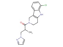 6-chloro-2-[2-methyl-3-(1H-pyrazol-1-yl)propanoyl]-2,3,4,5-tetrahydro-1H-pyrido[4,3-b]indole