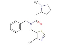 N-benzyl-2-(1-methylpyrrolidin-2-yl)-N-[(4-methyl-1,3-thiazol-5-yl)methyl]acetamide