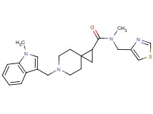 N-methyl-6-[(1-methyl-1H-indol-3-yl)methyl]-N-(1,3-thiazol-4-ylmethyl)-6-azaspiro[2.5]octane-1-carboxamide