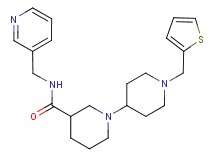 N-(pyridin-3-ylmethyl)-1'-(2-thienylmethyl)-1,4'-bipiperidine-3-carboxamide