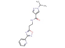 1-isopropyl-N-{2-[3-(2-pyridinyl)-1,2,4-oxadiazol-5-yl]ethyl}-1H-pyrazole-4-carboxamide