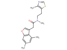 2-(4,6-dimethyl-1-benzofuran-3-yl)-N-methyl-N-[2-(4-methyl-1,3-thiazol-5-yl)ethyl]acetamide