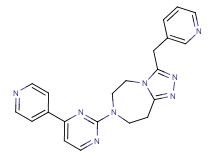 3-(3-pyridinylmethyl)-7-[4-(4-pyridinyl)-2-pyrimidinyl]-6,7,8,9-tetrahydro-5H-[1,2,4]triazolo[4,3-d][1,4]diazepine