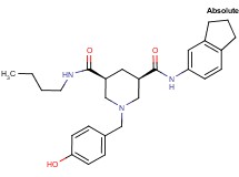 (3S,5R)-N-butyl-N'-(2,3-dihydro-1H-inden-5-yl)-1-(4-hydroxybenzyl)-3,5-piperidinedicarboxamide