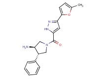 (3R*,4S*)-1-{[3-(5-methyl-2-furyl)-1H-pyrazol-5-yl]carbonyl}-4-phenylpyrrolidin-3-amine