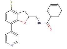 N-{[4-fluoro-7-(4-pyridinyl)-2,3-dihydro-1-benzofuran-2-yl]methyl}-3-cyclohexene-1-carboxamide