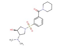 (3S*,4S*)-4-(dimethylamino)-1-{[3-(piperidin-1-ylcarbonyl)phenyl]sulfonyl}pyrrolidin-3-ol