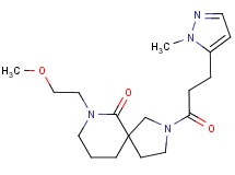 7-(2-methoxyethyl)-2-[3-(1-methyl-1H-pyrazol-5-yl)propanoyl]-2,7-diazaspiro[4.5]decan-6-one