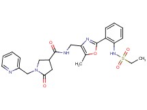 N-[(2-{2-[(ethylsulfonyl)amino]phenyl}-5-methyl-1,3-oxazol-4-yl)methyl]-5-oxo-1-(2-pyridinylmethyl)-3-pyrrolidinecarboxamide
