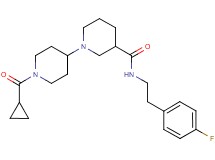 1'-(cyclopropylcarbonyl)-N-[2-(4-fluorophenyl)ethyl]-1,4'-bipiperidine-3-carboxamide