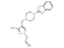 2-{4-[(1-allyl-3-methyl-1H-pyrazol-4-yl)methyl]piperazin-1-yl}-1,3-benzoxazole