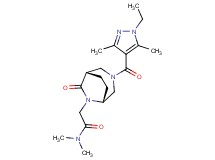 2-{(1S*,5R*)-3-[(1-ethyl-3,5-dimethyl-1H-pyrazol-4-yl)carbonyl]-7-oxo-3,6-diazabicyclo[3.2.2]non-6-yl}-N,N-dimethylacetamide