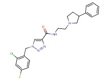 1-(2-chloro-4-fluorobenzyl)-N-[2-(3-phenyl-1-pyrrolidinyl)ethyl]-1H-1,2,3-triazole-4-carboxamide