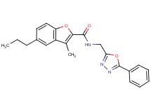 3-methyl-N-[(5-phenyl-1,3,4-oxadiazol-2-yl)methyl]-5-propyl-1-benzofuran-2-carboxamide
