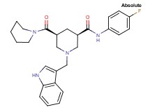 (3R,5S)-N-(4-fluorophenyl)-1-(1H-indol-3-ylmethyl)-5-(1-piperidinylcarbonyl)-3-piperidinecarboxamide