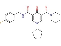 1-cyclopentyl-N-(4-fluorobenzyl)-4-oxo-5-(1-piperidinylcarbonyl)-1,4-dihydro-3-pyridinecarboxamide