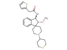 N-[(2R*,3R*)-2-methoxy-1'-(tetrahydro-2H-thiopyran-4-yl)-2,3-dihydrospiro[indene-1,4'-piperidin]-3-yl]-2-(2-thienyl)acetamide