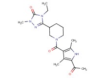 5-{1-[(5-acetyl-2,4-dimethyl-1H-pyrrol-3-yl)carbonyl]piperidin-3-yl}-4-ethyl-2-methyl-2,4-dihydro-3H-1,2,4-triazol-3-one