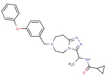 N-{1-[7-(3-phenoxybenzyl)-6,7,8,9-tetrahydro-5H-[1,2,4]triazolo[4,3-d][1,4]diazepin-3-yl]ethyl}cyclopropanecarboxamide