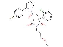 3-(2-chlorophenyl)-3-{2-[2-(4-fluorophenyl)-1-pyrrolidinyl]-2-oxoethyl}-1-(3-methoxypropyl)-2,5-pyrrolidinedione
