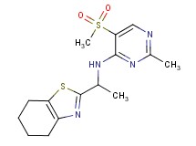 2-methyl-5-(methylsulfonyl)-N-[1-(4,5,6,7-tetrahydro-1,3-benzothiazol-2-yl)ethyl]pyrimidin-4-amine