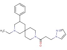 2-ethyl-4-phenyl-9-[3-(1H-pyrazol-1-yl)propanoyl]-2,9-diazaspiro[5.5]undecane