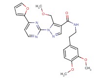 N-[2-(3,4-dimethoxyphenyl)ethyl]-1-[4-(2-furyl)-2-pyrimidinyl]-5-(methoxymethyl)-1H-pyrazole-4-carboxamide