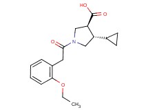 (3S*,4S*)-4-cyclopropyl-1-[(2-ethoxyphenyl)acetyl]pyrrolidine-3-carboxylic acid