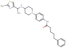 N-[4-(4-{[1-(2-methyl-1,3-thiazol-4-yl)ethyl]amino}-1-piperidinyl)phenyl]-5-phenylpentanamide
