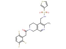 N-({3-methyl-7-[(2,3,6-trifluorophenyl)acetyl]-5,6,7,8-tetrahydro-2,7-naphthyridin-4-yl}methyl)-3-thiophenesulfonamide