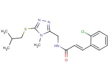 (2E)-3-(2-chlorophenyl)-N-{[5-(isobutylthio)-4-methyl-4H-1,2,4-triazol-3-yl]methyl}acrylamide