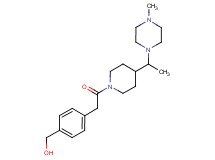 [4-(2-{4-[1-(4-methyl-1-piperazinyl)ethyl]-1-piperidinyl}-2-oxoethyl)phenyl]methanol