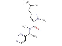 3-isobutyl-N,1-dimethyl-N-[1-(4-pyrimidinyl)ethyl]-1H-pyrazole-5-carboxamide