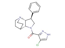 (2R*,3S*,6R*)-5-[(4-chloro-1H-pyrazol-3-yl)carbonyl]-3-phenyl-1,5-diazatricyclo[5.2.2.0~2,6~]undecane