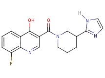 8-fluoro-3-{[3-(1H-imidazol-2-yl)-1-piperidinyl]carbonyl}-4-quinolinol