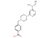4-[(4-{6-[ethyl(methyl)amino]pyrimidin-4-yl}piperazin-1-yl)methyl]benzoic acid