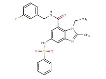 1-ethyl-N-(3-fluorobenzyl)-2-methyl-5-[(phenylsulfonyl)amino]-1H-benzimidazole-7-carboxamide