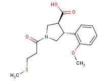 (3S*,4R*)-4-(2-methoxyphenyl)-1-[3-(methylthio)propanoyl]pyrrolidine-3-carboxylic acid