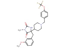 5-(3-methoxybenzyl)-3-methyl-5-{1-[4-(trifluoromethoxy)benzyl]-4-piperidinyl}-2,4-imidazolidinedione