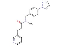N-methyl-N-[4-(1H-pyrazol-1-yl)benzyl]-3-(3-pyridinyl)propanamide